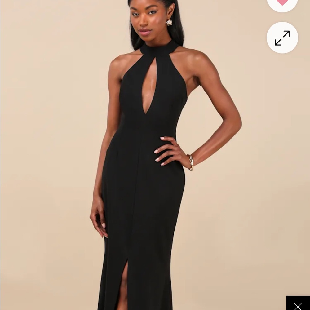 Lulu's Chic Black Backless Dress